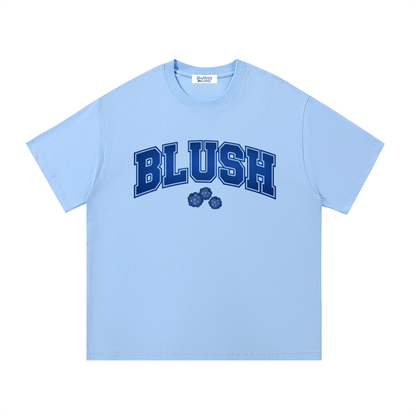 blushberry tee,varsity design,cotton tee