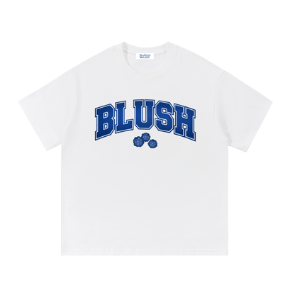 blushberry tee,varsity design,cotton tee