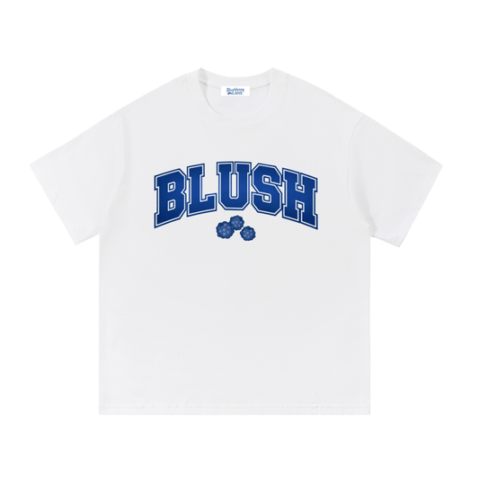 blushberry tee,varsity design,cotton tee