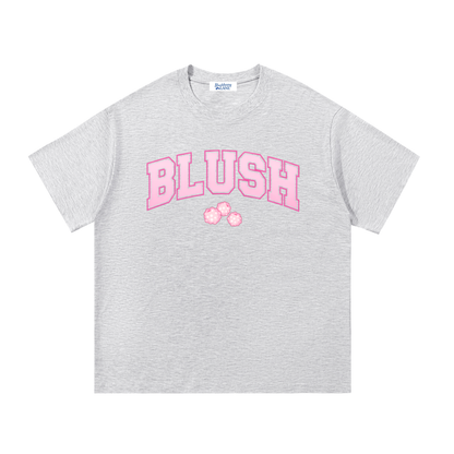 blushberry tee,varsity design,cotton tee