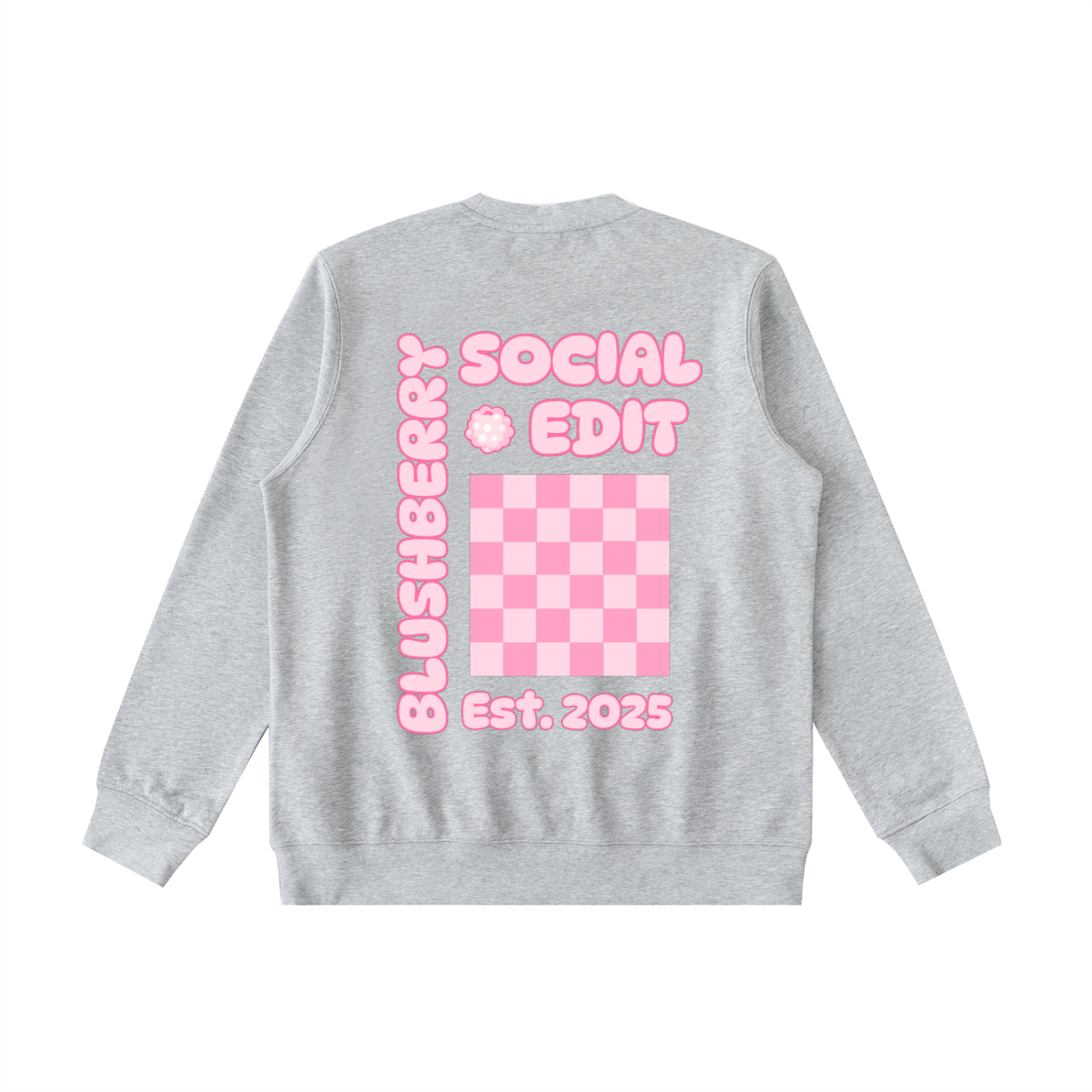 pink crewneck,blushberry,preppy crew,social edit
