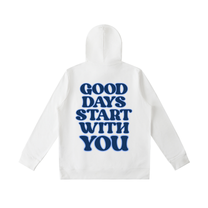 preppy hoodie,blushberry lane,inspirational design,blue hoodie