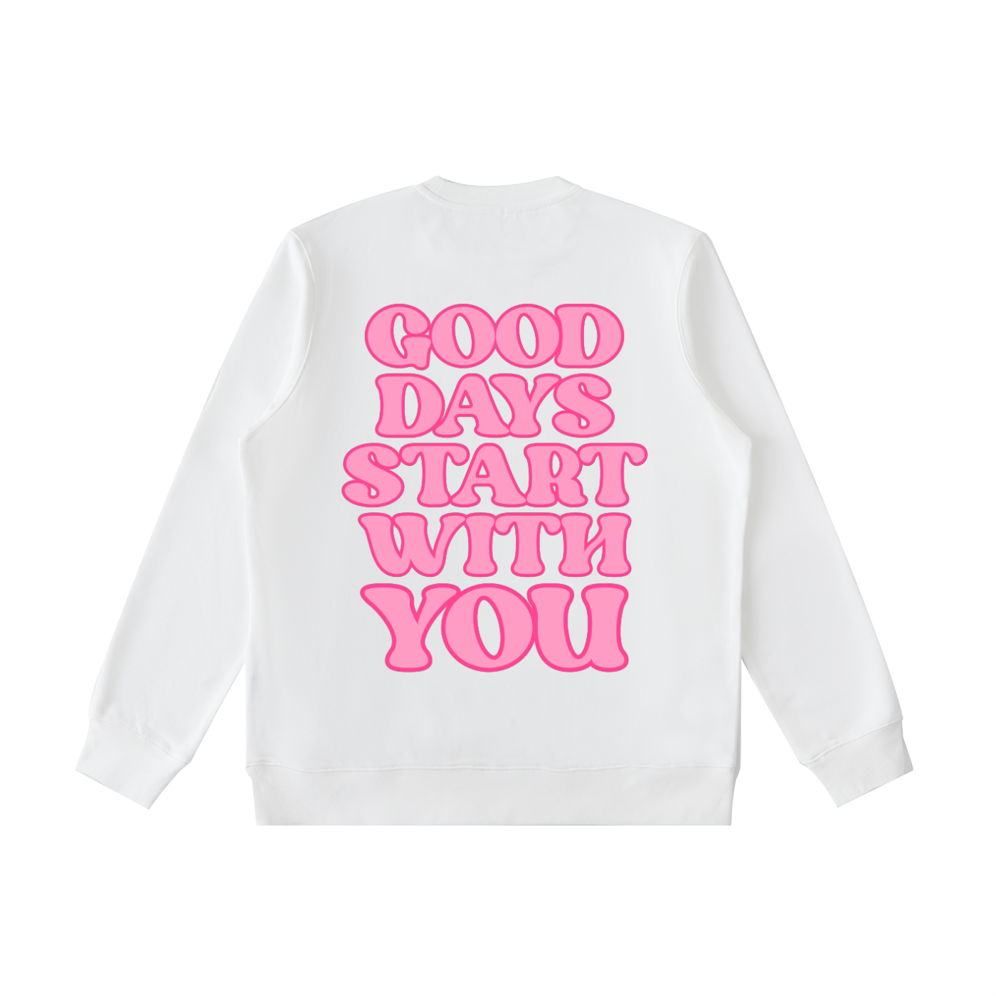 good days crew,blushberry lane,preppy sweatshirt,cozy crewneck