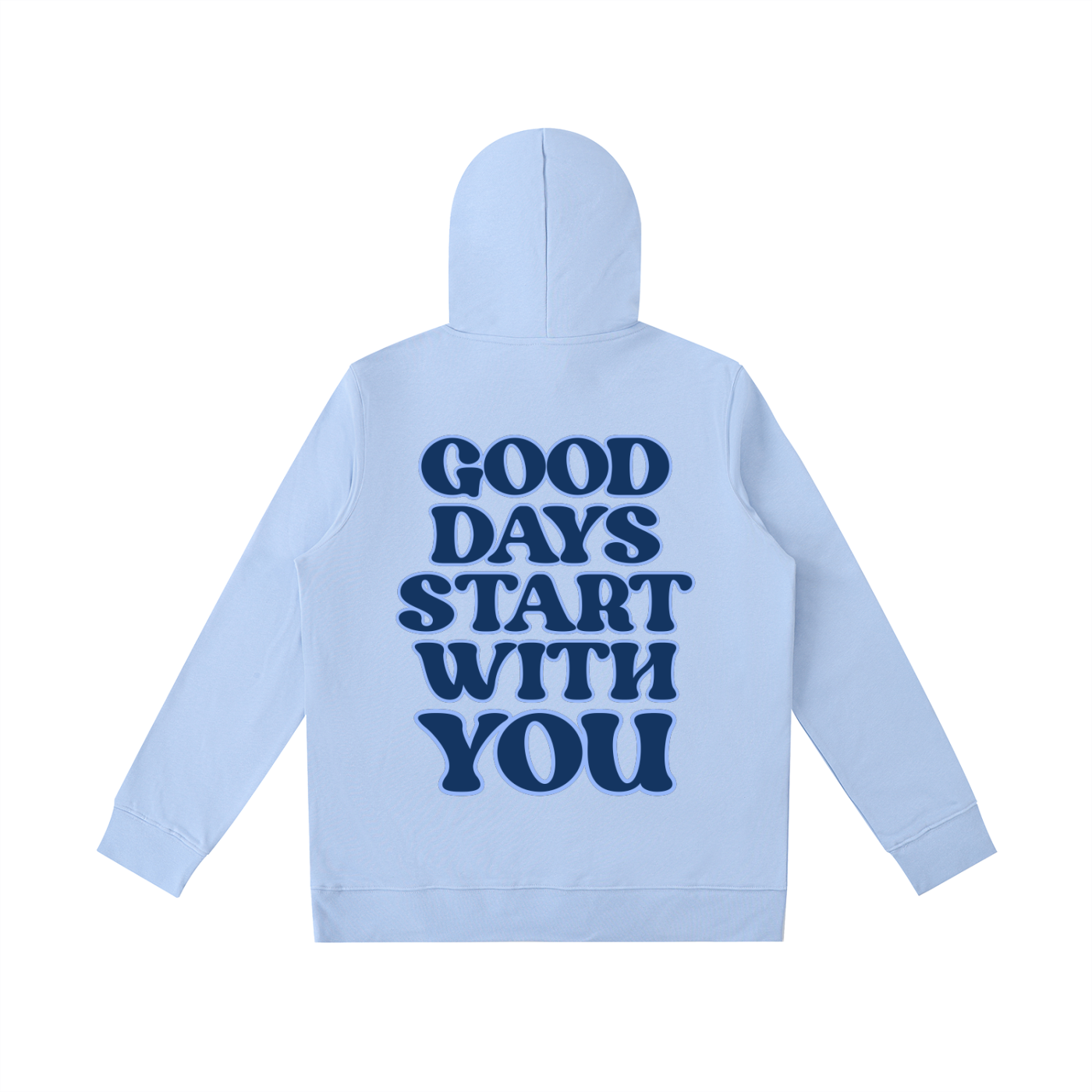 preppy hoodie,blushberry lane,inspirational design,blue hoodie