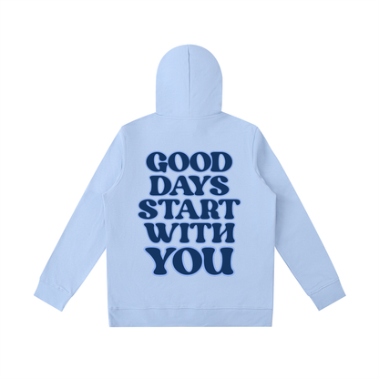 preppy hoodie,blushberry lane,inspirational design,blue hoodie