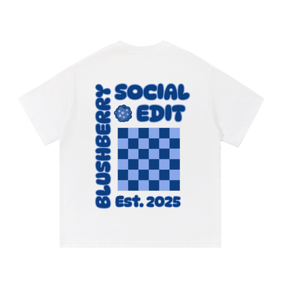 blushberry tee,varsity design,cotton tee
