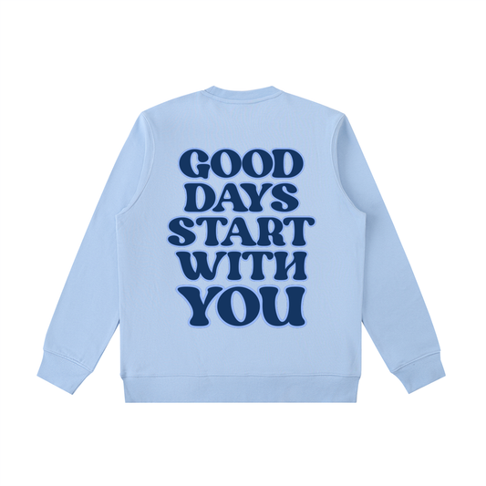 good days crew,blushberry lane,preppy sweatshirt,cozy crew