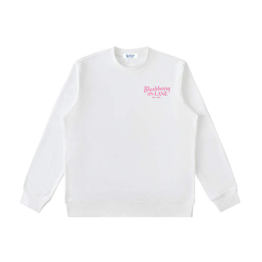 good days crew,blushberry lane,preppy sweatshirt,cozy crewneck