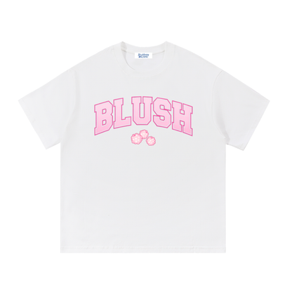 blushberry tee,varsity design,cotton tee