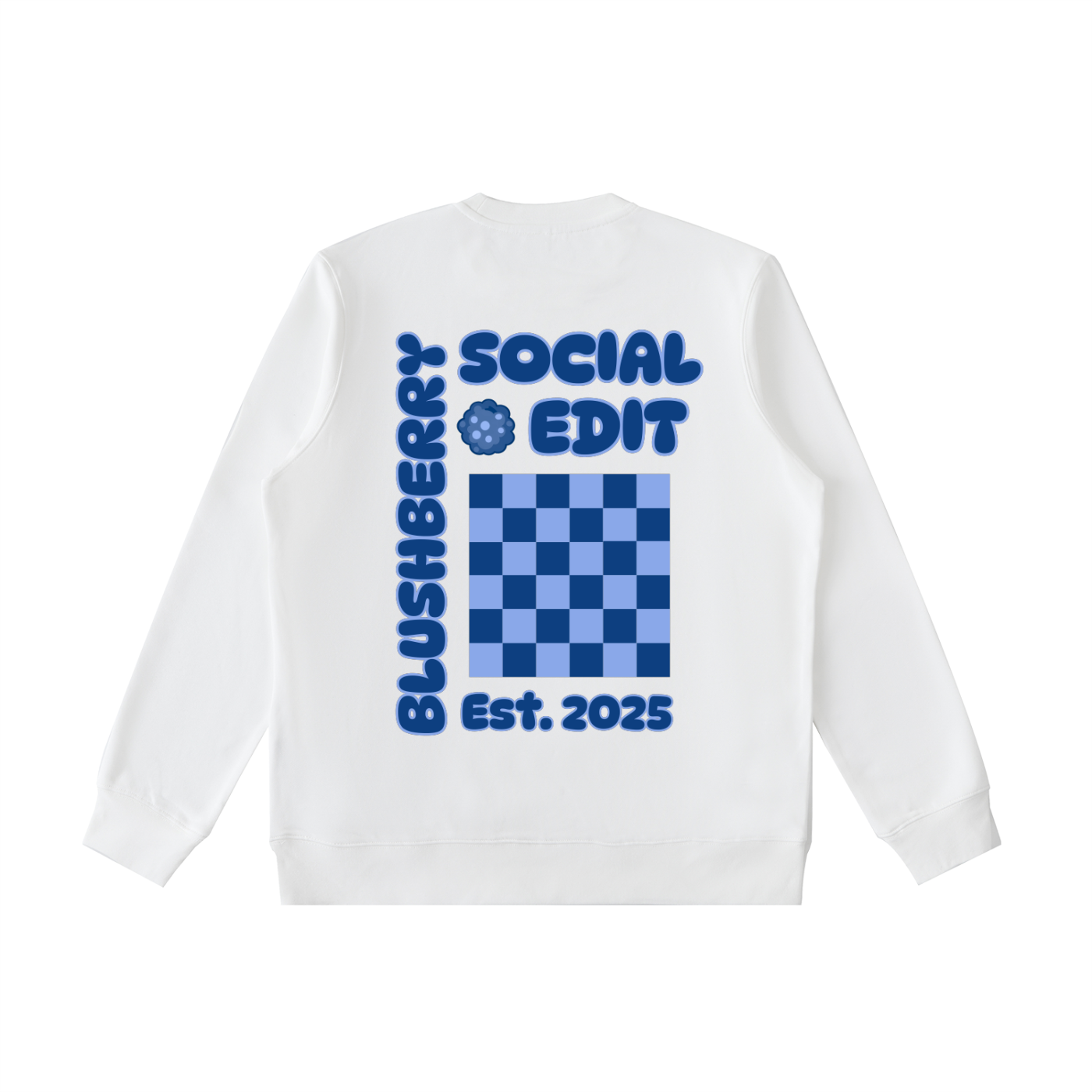 blue crewneck,blushberry,preppy crew,social edit